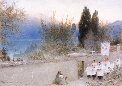 Pallanza, Lago Maggiore door Albert Goodwin